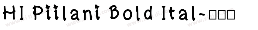 HI Piilani Bold Ital字体转换